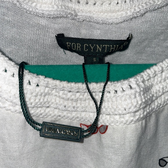 NWT For Cynthia Sunglass Pattern Linen Blend Tank Size Small - Picture 2 of 5